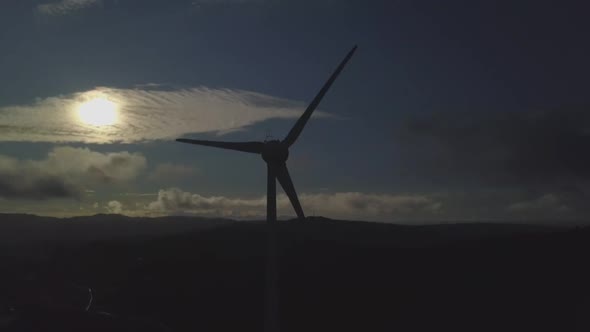 Wind turbine rotating