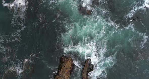 Aerial View of Big Sur Coast High Way 1 near Monterrey California alt