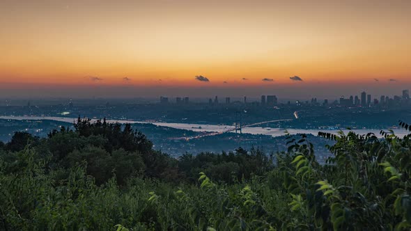 Istanbul Bosphorus Sunset Landscape 02