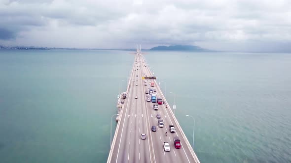 Penang Bridge Drone Shot 