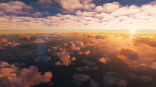 360 degrees looping cloud scene