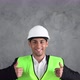 Arabic Male Industrial Engineer in Uniform on Grey Background - VideoHive Item for Sale
