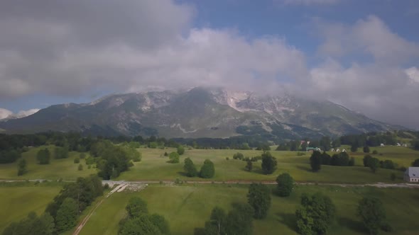 Aerial View on Bobotov Kuk Near the Durmitor Park, Montenegro