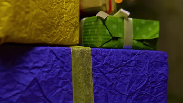 Gifts in Corrugated Paper for New Year Holiday