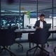 Business Manager Working in Office at Night - VideoHive Item for Sale