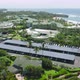 Aerial View Outdoor Parking Lot with Sustainable Energy Panels at Island Resort - VideoHive Item for Sale