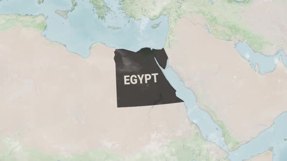 Globe Map of Egypt with a label