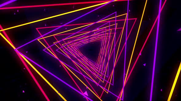 4K Sci-Fi Neon Tunnel VJ Motion Background || Neon Light Tunnel Free VJ Loops || 4K VJ Loops alt