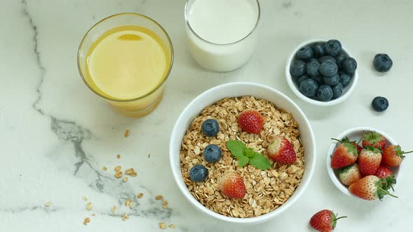 Breakfast set for the morning