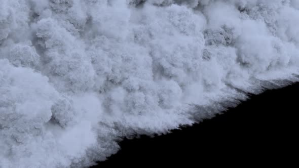 3D animation Snow avalanche