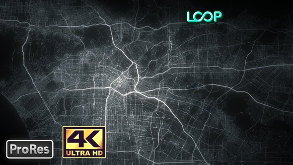Los Angeles - City Map - 4K