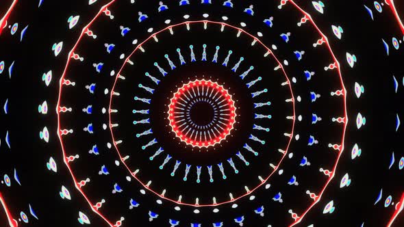 Multicolored Neon Shimmering Disco Rings 02 alt