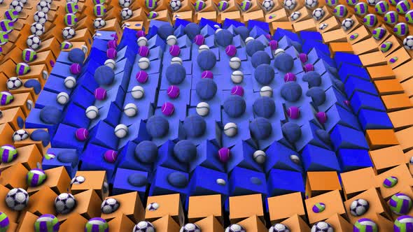 Abstract Cubic Sports Ball Background Blue alt