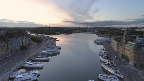 Stockholm Nybroviken Bay Aerial View