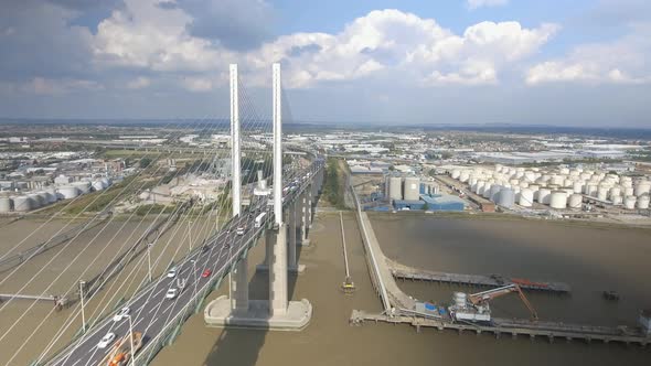 Suspension Bridge and Vehicles alt