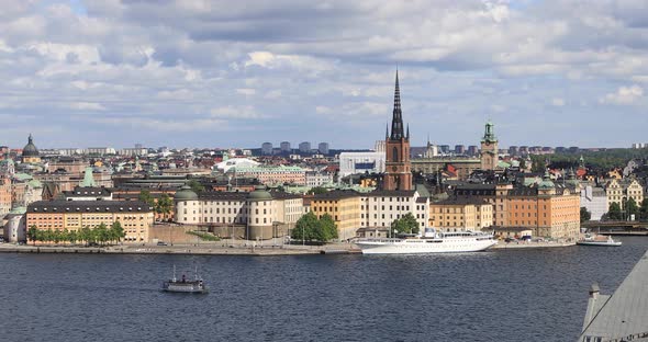 High angle view on Riddarholmen island in Stockholm