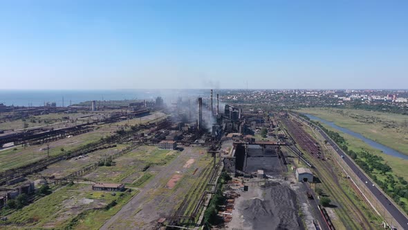 Environmental pollution. The steel plant is located on the seashore