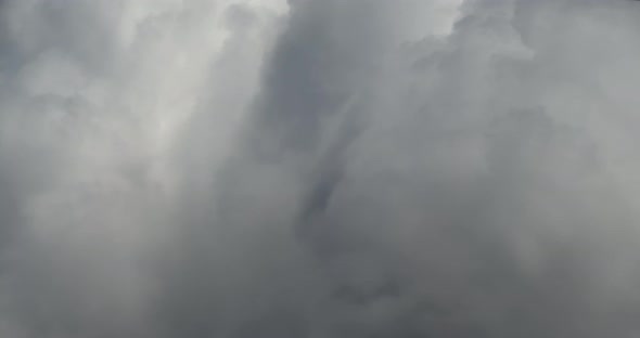 Moving Cumulus Clouds On Sky Time Lapse Close Up View