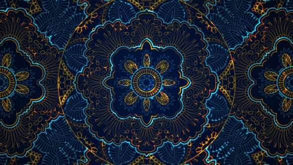 Mandala Neon Pattern 01