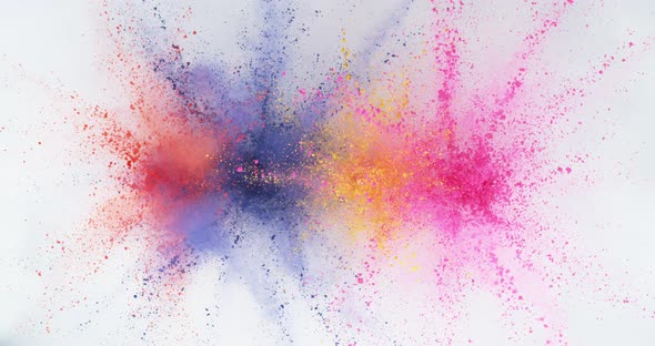 Colorful powder exploding in super slow motion.  Shot on Phantom Flex 4K high speed camera.