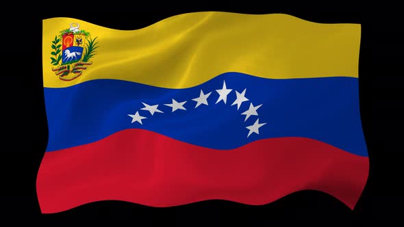 Venezuela Flag Wavy National Flag Animation