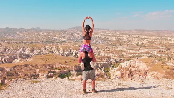 Couple In Love Over Cappadocia, Stock Footage | VideoHive