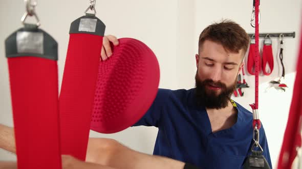 Manual Physio Kinesio Therapy Techniques Performed By a Male Physiotherapist alt