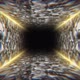 Infinite Neon Gold Tunnel Background Loop - VideoHive Item for Sale