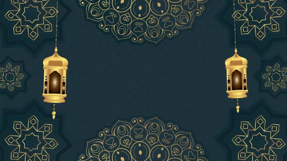 Ramadan Eid Background Lamp Lantern Animation alt