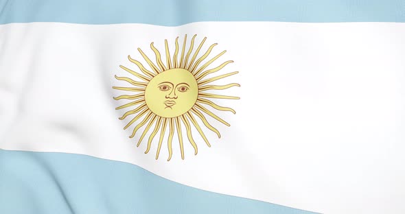 Argentine Flag Waving Animation