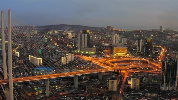 Night View From a Drone Primorskaya Stage of the Mariinsky Theater alt