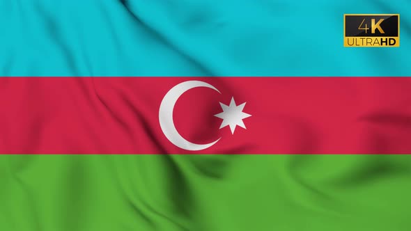 Waving Azerbaijan Flag 4K