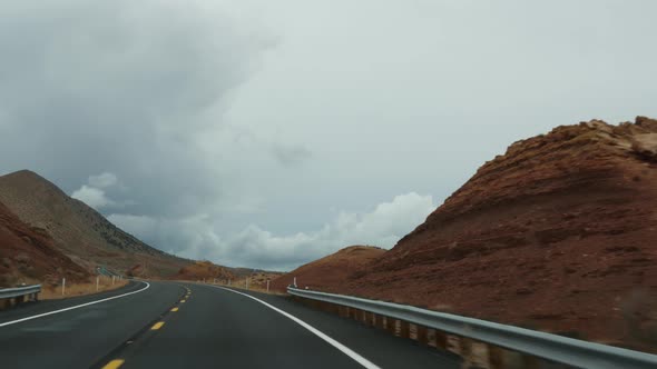 Road Trip to Grand Canyon Arizona USA Driving Auto From Utah
