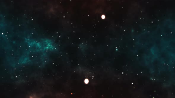 particles background dark deep space view optical flare stars 4k render