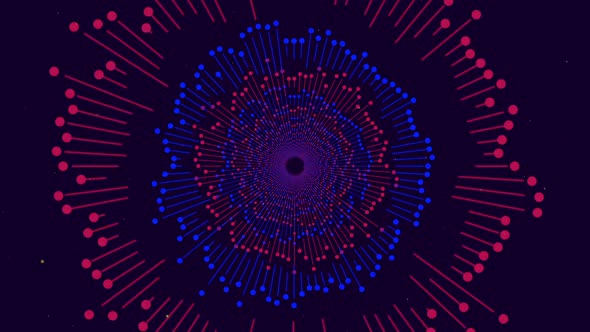 Colorful Circle Tunnel Sound Wave Background