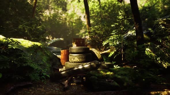 Garbage Dump in Tropical Forest alt