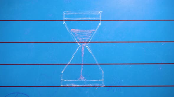 Stop Motion with Time Ending in Hourglass