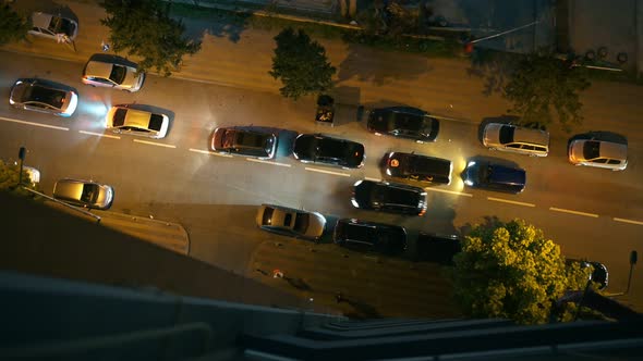 Night Traffic in Batumi Georgia