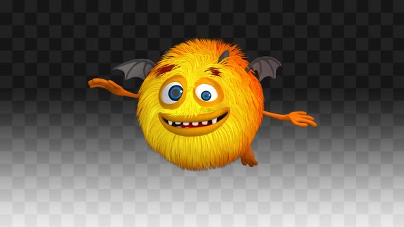 Furry monster Harry flies alt