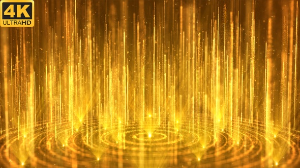 Luxury Golden Spiral Particle Rays