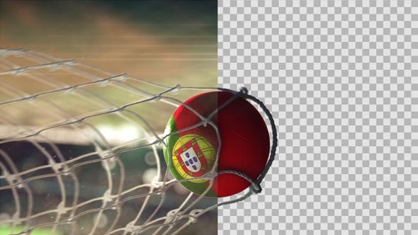 Soccer Ball Scoring Goal Night - Portugal