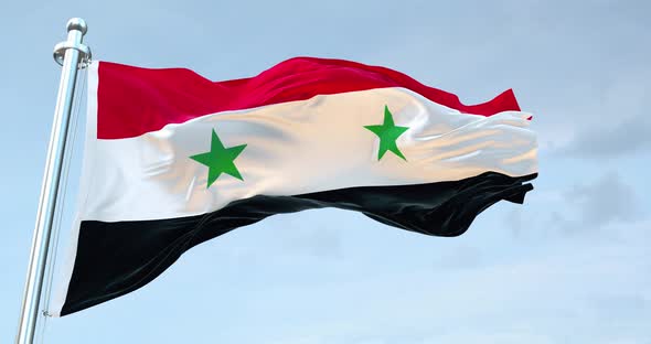 Syria  Flag Waving  Loop  4 K alt