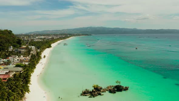 Boracay Island with White Sandy Beach, Philippines alt