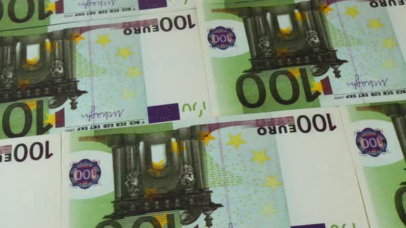 Many One Hundred Euro Bills On The Table