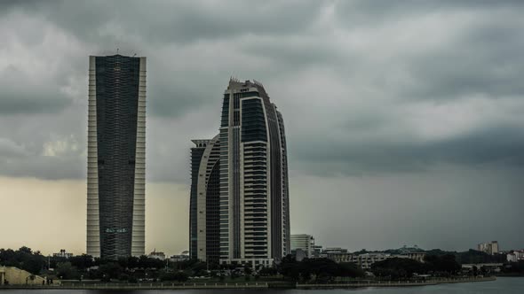 Heavy thunderstorm in Putrajaya