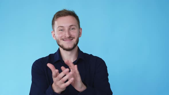 Clapping Man Proud Satisfaction Applauding Gif alt