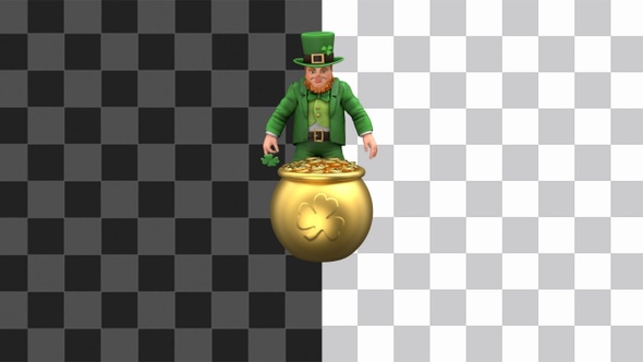 Leprechaun Gold Pot Coins Looped alt