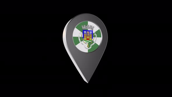 3d Animation Map Navigation Pointer With Flag Of Porto (Portugal) With Alpha Channel 4K alt