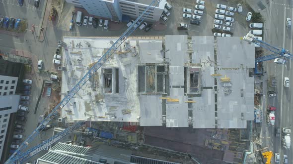 Urban Office Concrete Building Construction Site in Business Park Sofia, Bulgaria alt