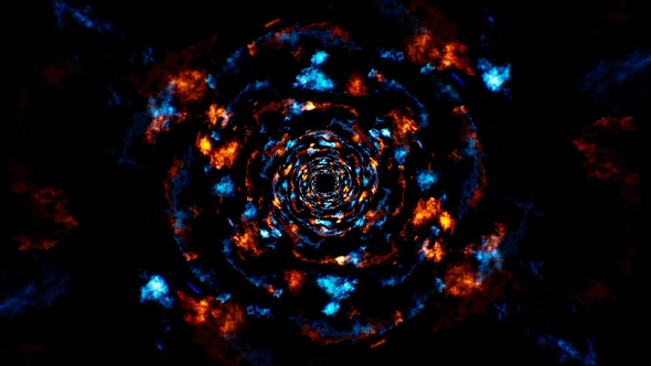 Spiral Red And Blue Flame Effects Loop 4K alt